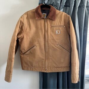 Carhartt Iconic Vintage J01 Detroit Men's Brown Duck Jacket Blanket Lined 40 Reg